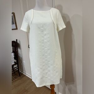 FRNCH Cream Short Shift Dress